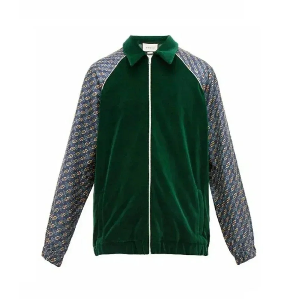 NWT Gucci Men's Bi-Material Oversize Jacket Horsebit Print Size M (MSRP $2,200)